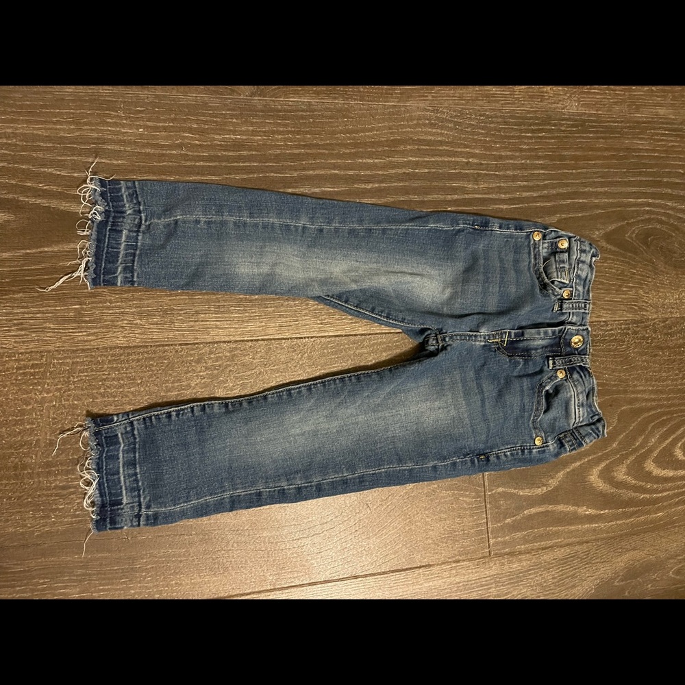 7 for all mankind jeans size 5 raw hem skinny.